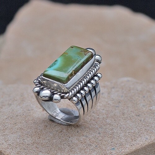 Rectangle Royston turquoise ring - BIL 513