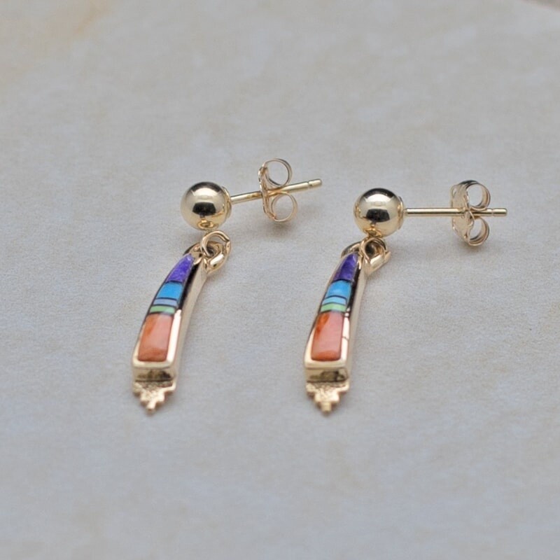 Multi color dangle earrings