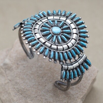 1970&#39;s round needle point bracelet