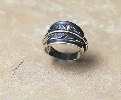 Navajo Sterling Silver Feather Ring