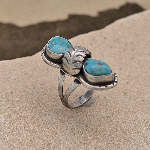 Blue Gem 2-stone ring-Blue Gem 138