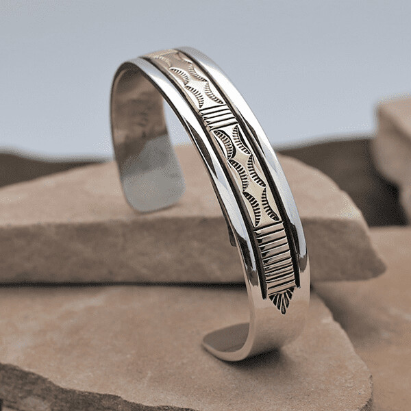BRUCE MORGAN CUFF BRACELET W/14KT. GOLD