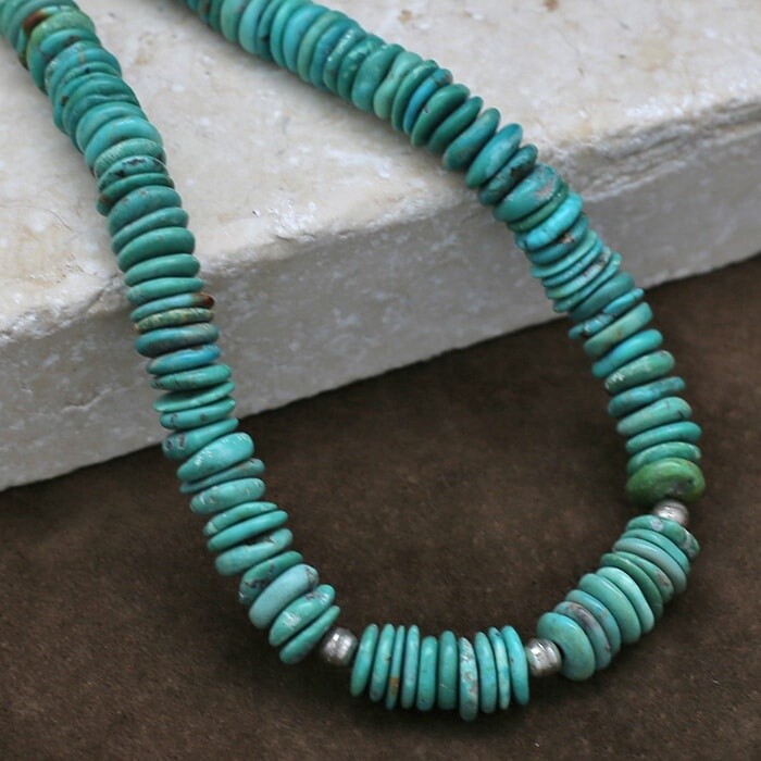 Turquoise &quot;nugget slab&quot; necklace - SWS 263