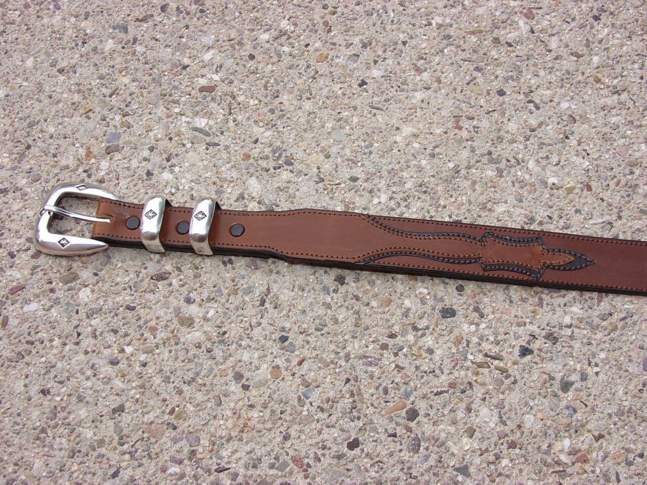 Handmade applique Lather Belt