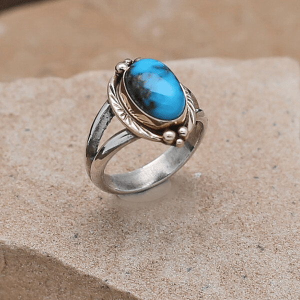 Vintage 1980&#39;s BISBEE Turquoise ring