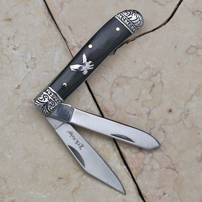 Eagle inlay pocket knife