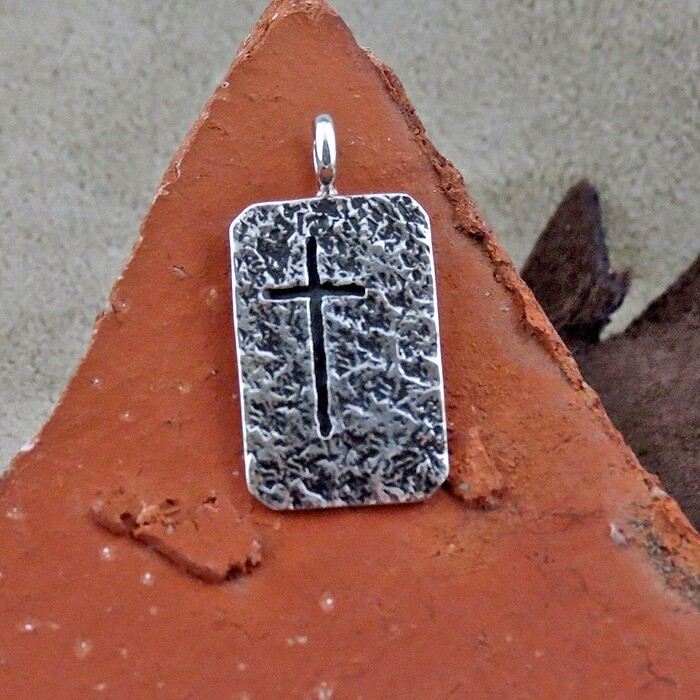 Handmade Sterling Silver Cross Necklace- Bil 120