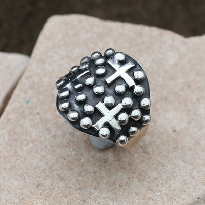 Rain Drop design silver ring