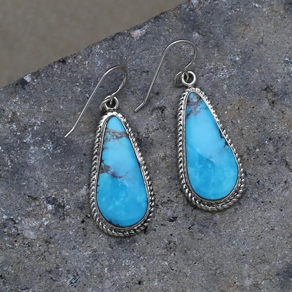 Large tear drop shaped dangle earrings- ANA 1527