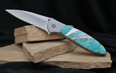 Kershaw knife with turquoise inlay- Ken Onion design