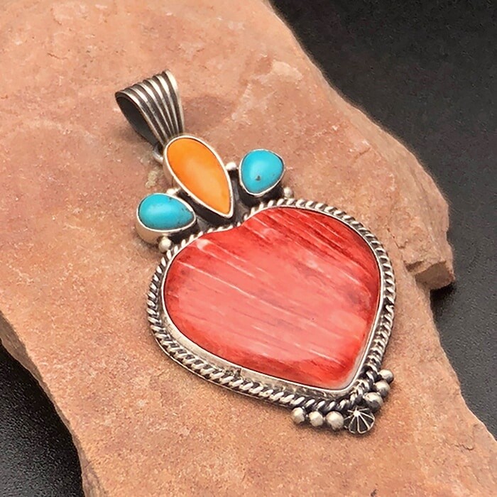 DONOVAN CADMAN RED HEART PENDANT- sws 105