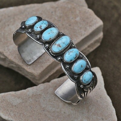 Dry Creek turquoise bracelet by artist Happy Piasso
