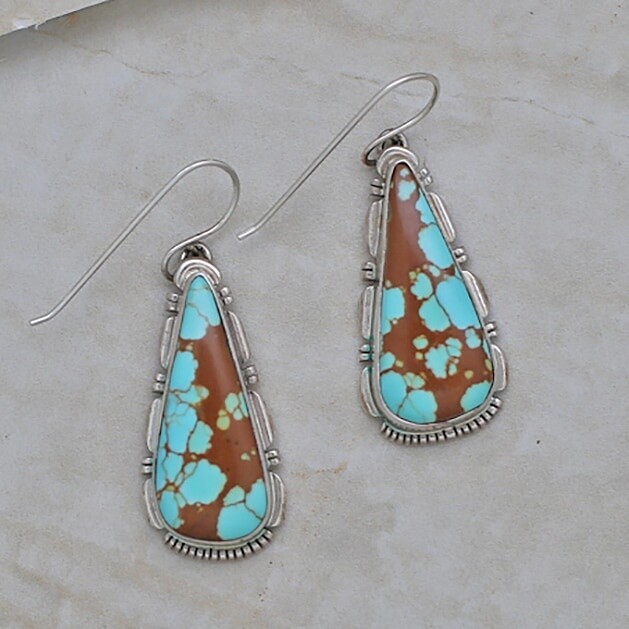 Large Triangle shaped dangle earrings