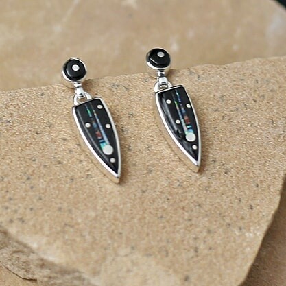 SR 2123 STARY NIGHT EARRINGS BY ALBERT TSOSIE