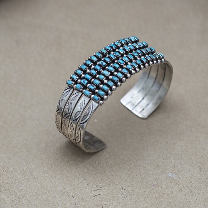 Vintage Petit Point 4 row bracelet