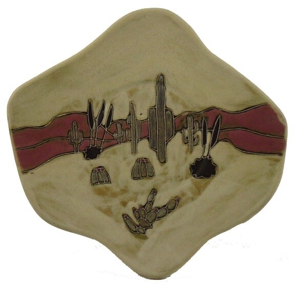 Mara Stoneware Plate-Desert Scene