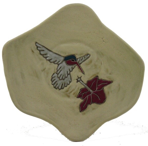 Mara Stoneware Plate-Hummingbird