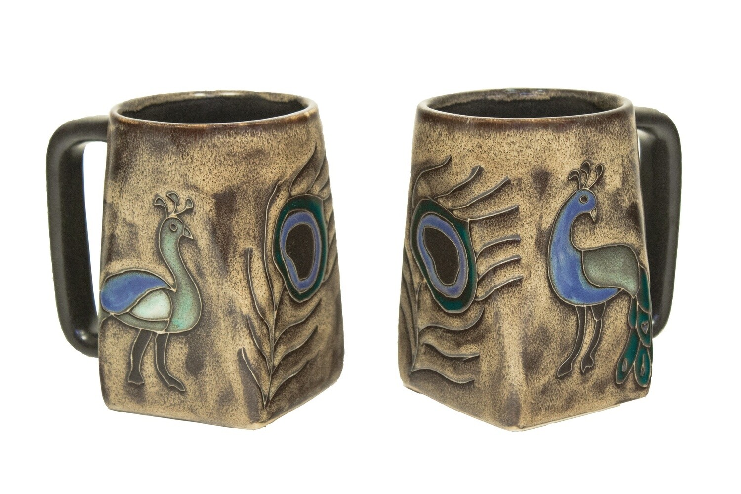Mara Stoneware Mug-Peacock