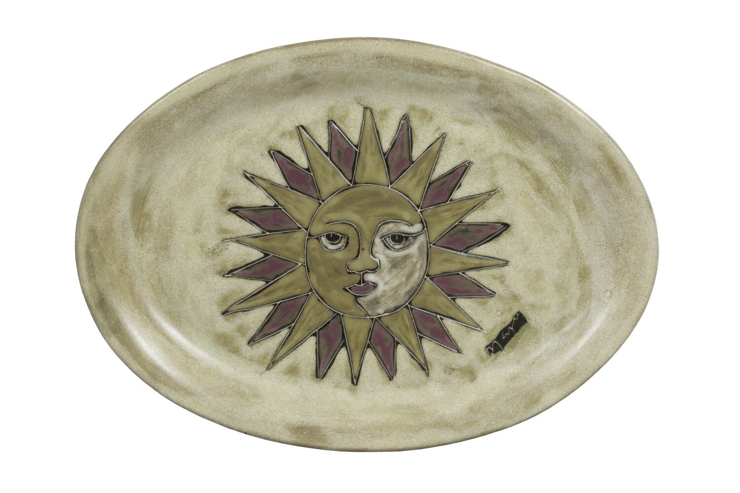 Mara Stoneware Large Plate-Sun