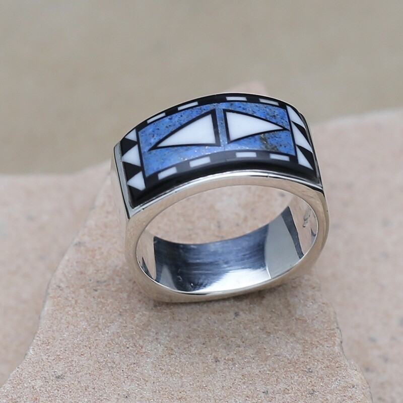 Wide inlay band ring- GL 2543-H