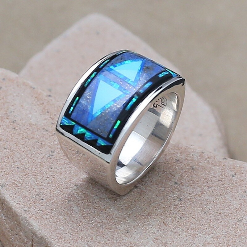 Wide inlay band ring- GL 2543-G
