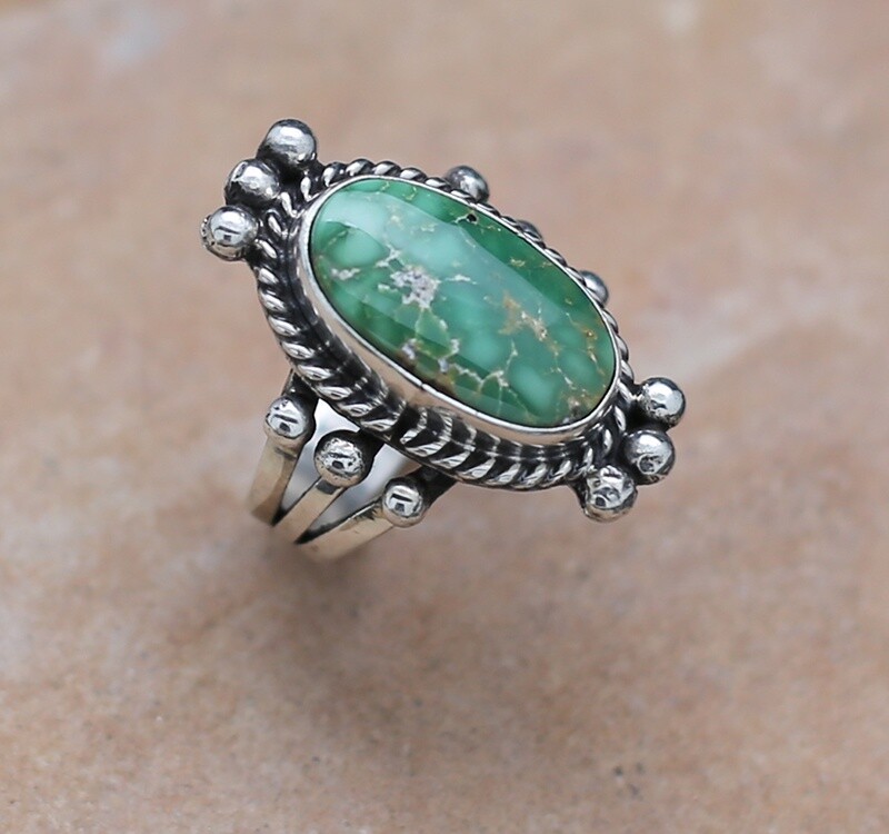 Oval Sonoran gold turquoise ring