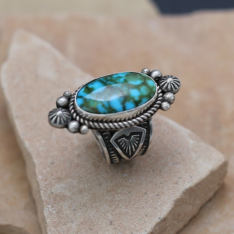 Large oval ring by Albert Jake, Ring Size: 8.0