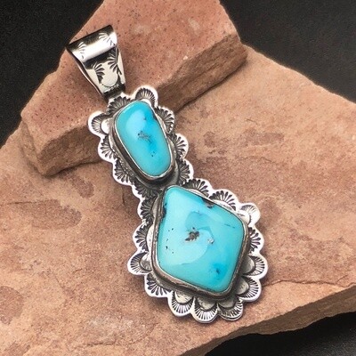 Blue Royston turquoise pendant