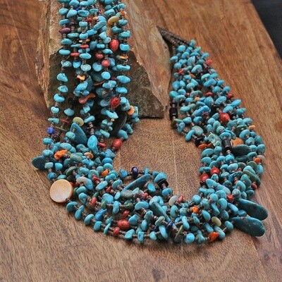 Santa Domingo 10-strand multicolor necklace