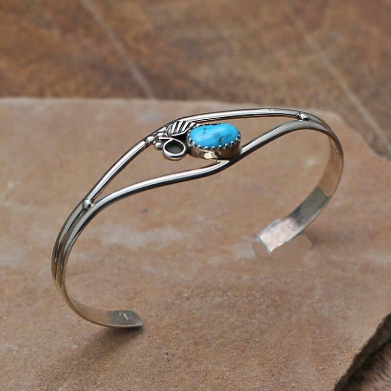 Small Turquoise cuff bracelet