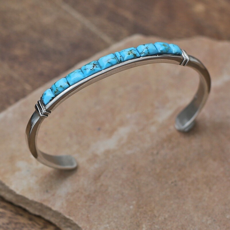 Cobble stone inlay bracelet