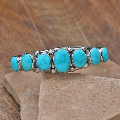 7-Stone turquoise bracelet