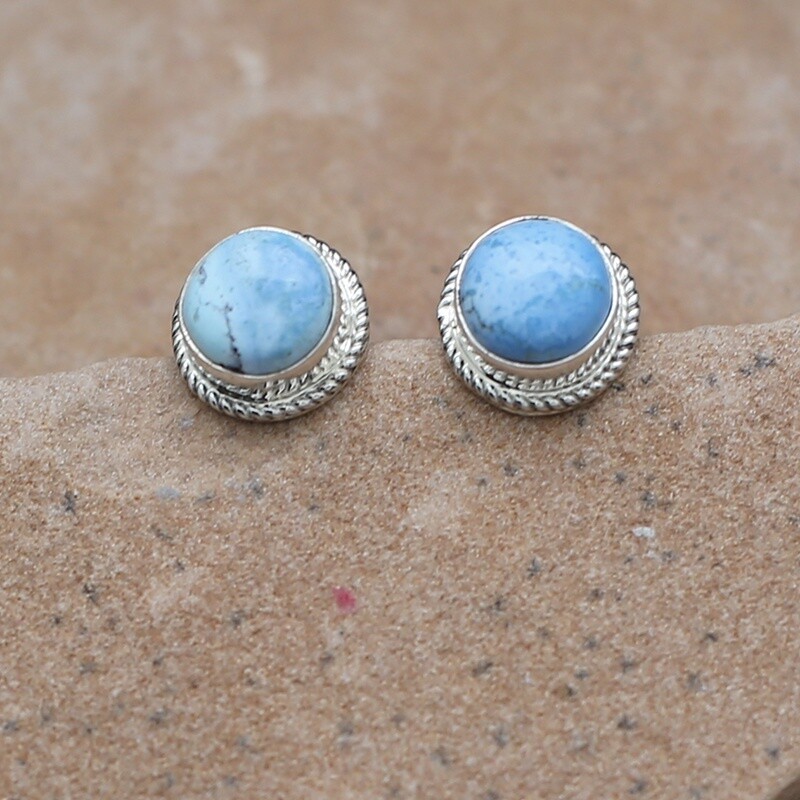 Medium sized round stud earrings