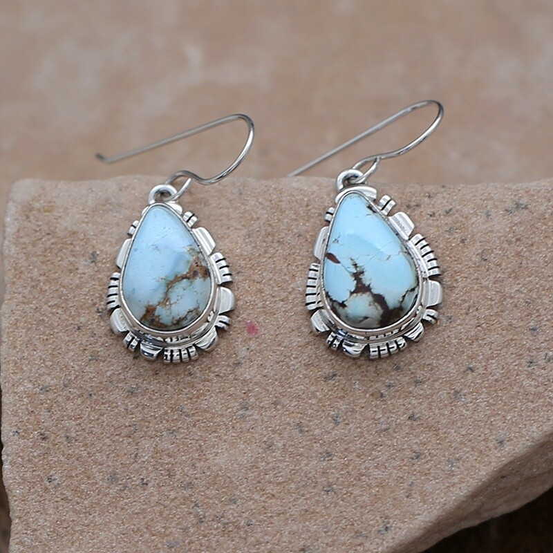 Medium tear drop shaped dangle earrings