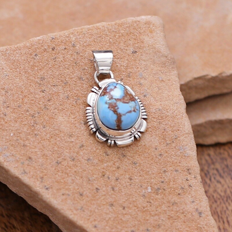 Small oval Golden hills pendant