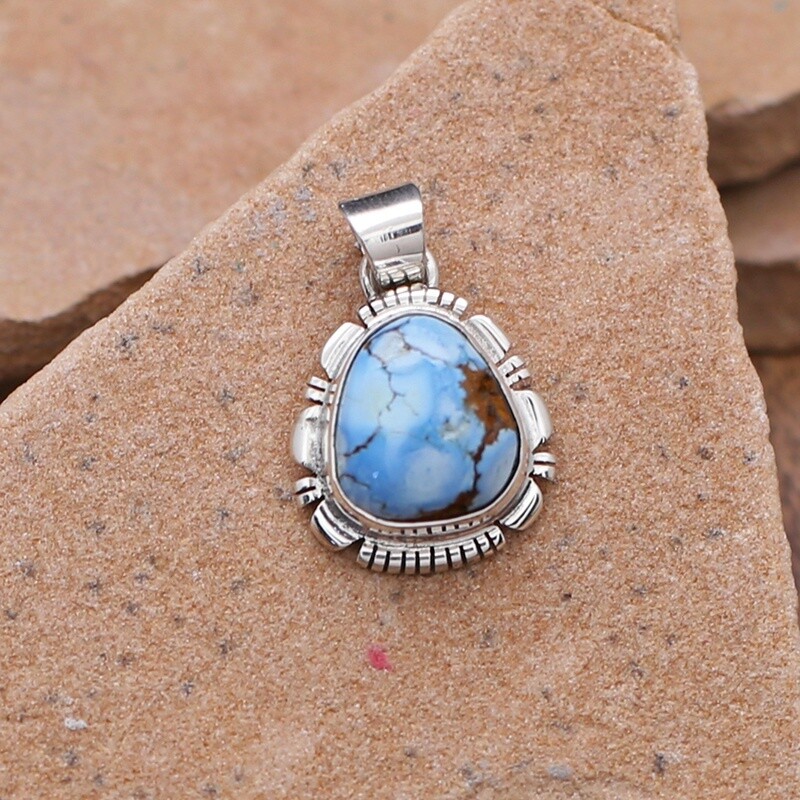 Golden hills turquoise pendant