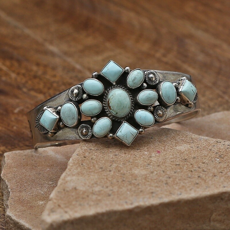 Dry Creek turquoise cluster bracelet