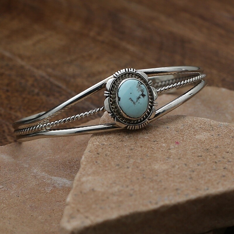 Small round Dry Creek turquoise bracelet