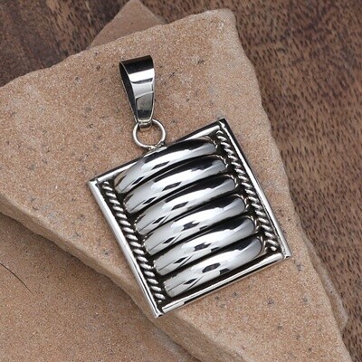 Tom Charley large square pendant