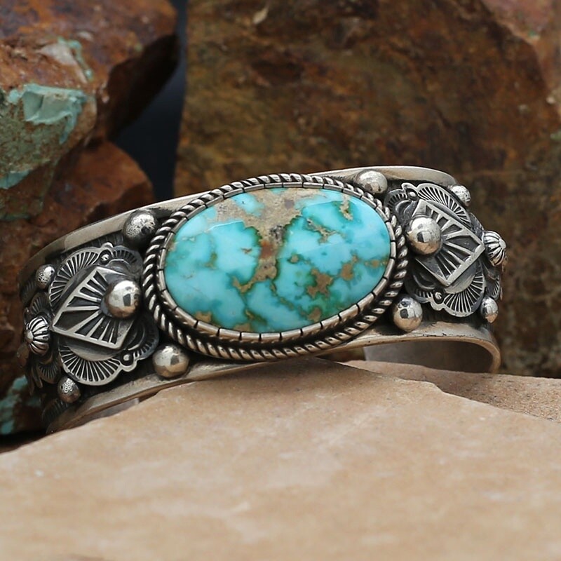 Extra large Royston turquoise bracelet