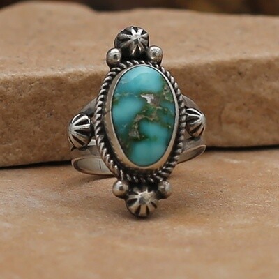 Single stone Sonoran gold turquoise ring