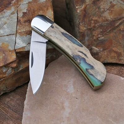 Cholla wood inlay pocket knife