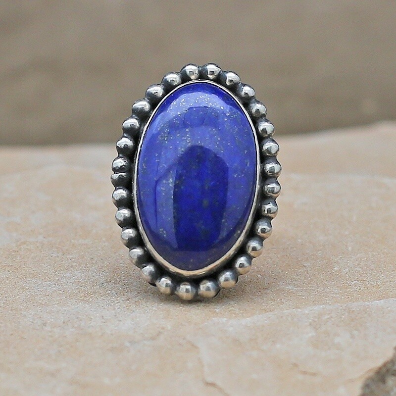 Large oval Lapis ring