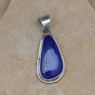 Long irregular shaped Lapis pendant