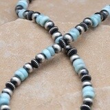 20&quot; Larimar stone necklace