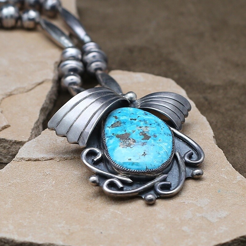1970&#39;s Morenci Turquoise necklace