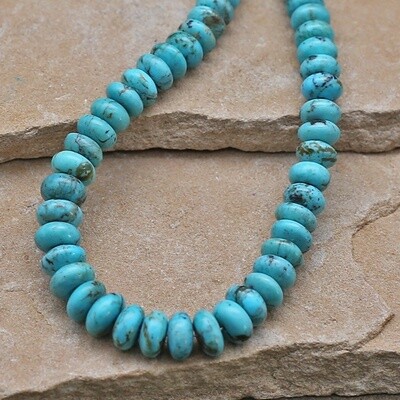 Rondel bead Turquoise necklace
