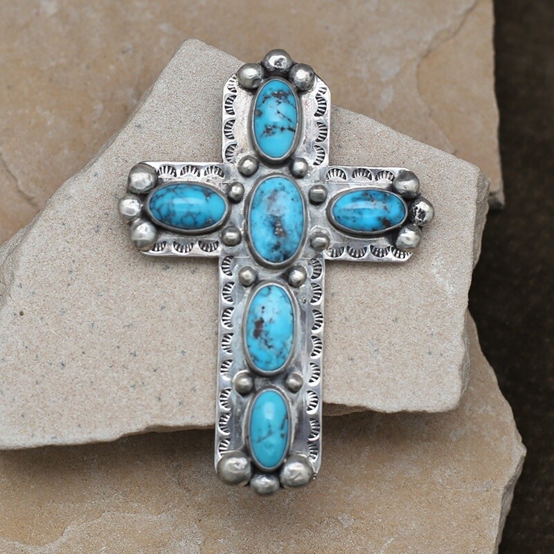 1970's cross w/ Persian turquoise
