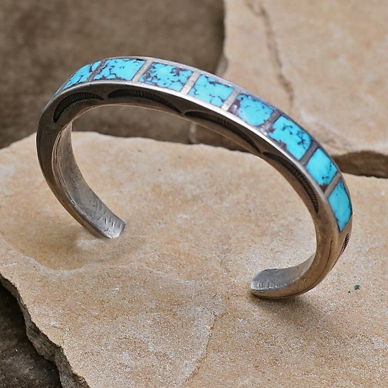 Vintage channel inlay bracelet