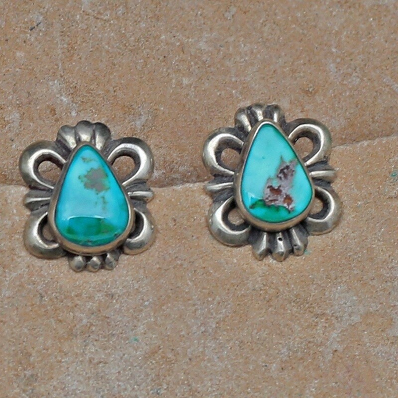 Vintage Blue Gem earrings